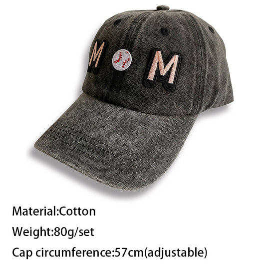 Baseball Mother Letter Embroidered Baseball Cap Men And Women Sports Denim