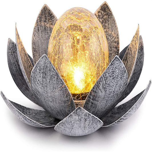 Solar Lotus Light Garden Crack Decoration