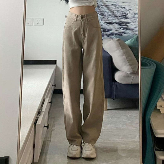 High Waist Wide Leg Jeans Retro Loose Straight Mopping Pants