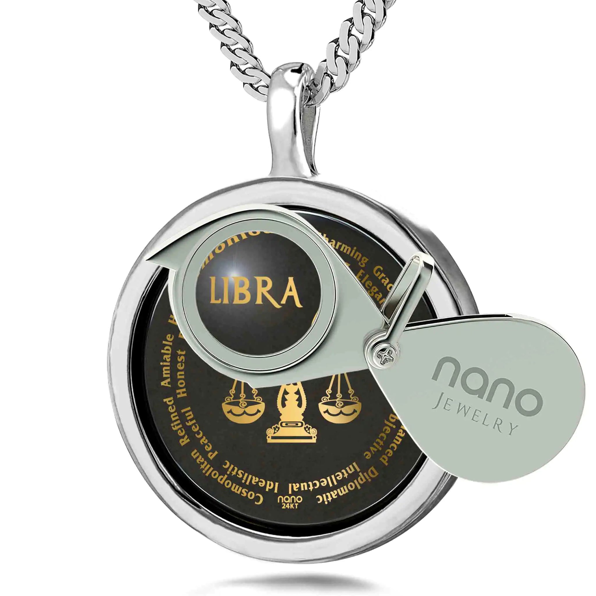 Libra Necklaces for Lovers of the Zodiac 24k Gold Inscribed