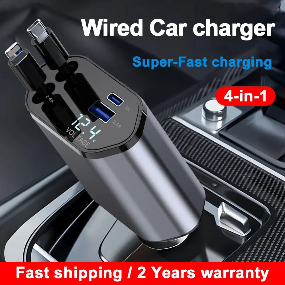 Retractable Car Charger Wired