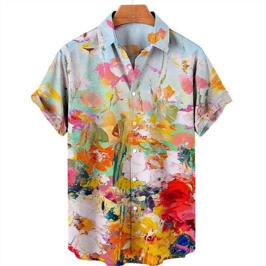 Printed Shirt Men's Short-sleeved Summer Seaside Vacation