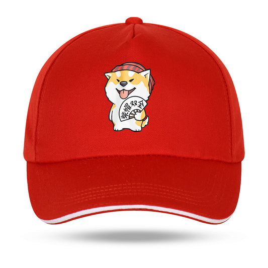 Modified Face Chai Double Full Shiba Inu Baseball Cap